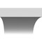 Ekena Millwork 5 1/2-in. W x 36-in. D x 40-in. H Westlake Architectural Grade PVC Knee Brace BRCP055X36X40WTL - alternate 6
